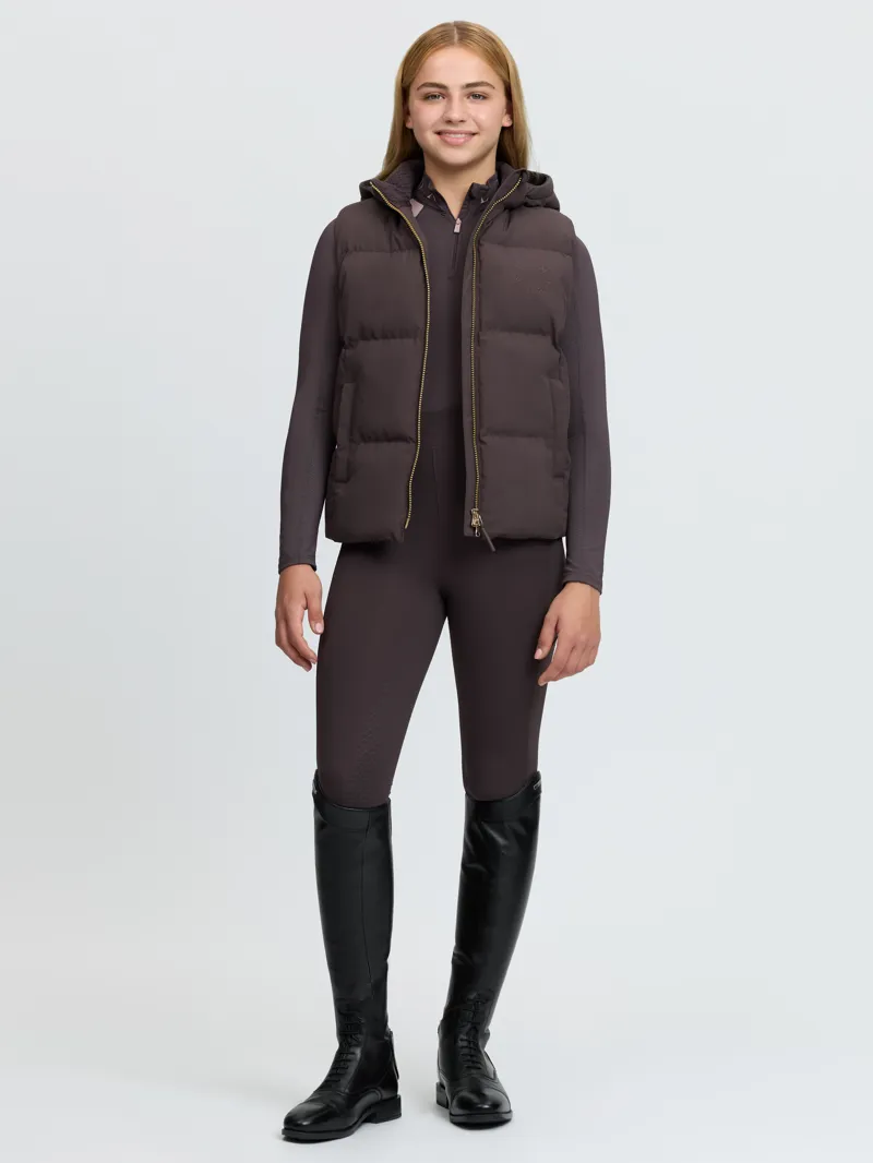 LeMieux Young Rider Joey Hooded Gilet Cocoa-8