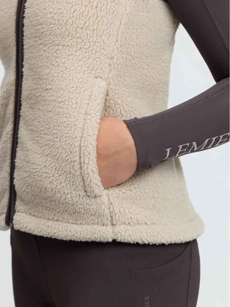 LeMieux Young Rider Trinity Teddy Gilet Almond-2
