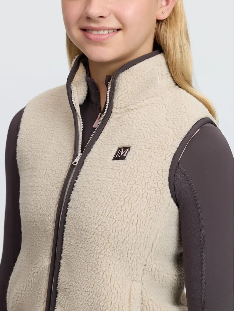 LeMieux Young Rider Trinity Teddy Gilet Almond-3