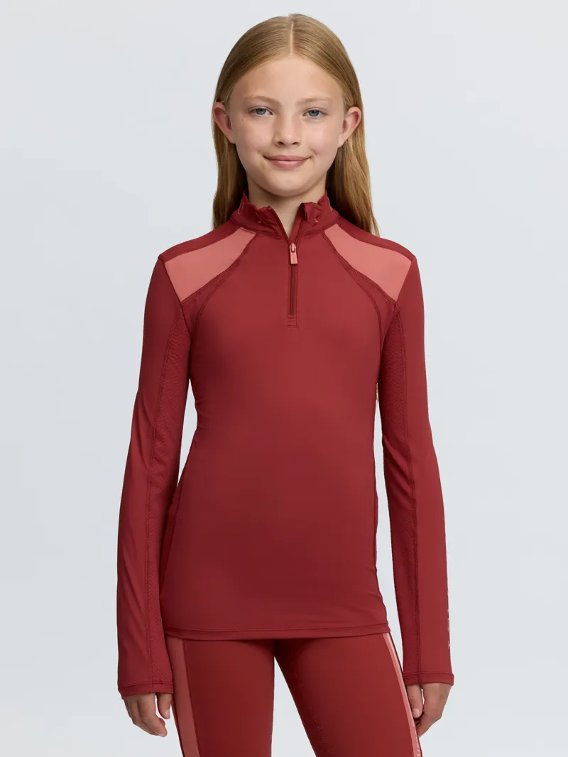 LeMiuex Young Rider Mia Mesh Base Layer Russet