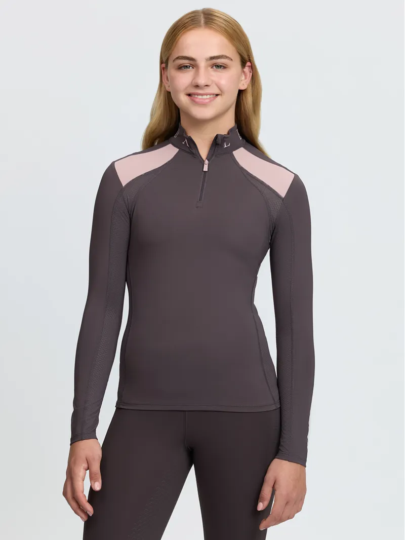 LeMieux Young Rider Mia Mesh Base Layer Cocoa-2