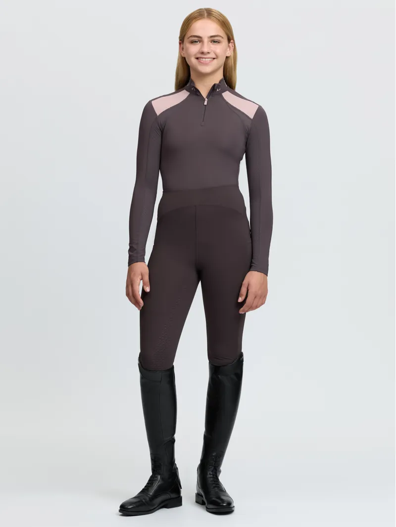 LeMieux Young Rider Mia Mesh Base Layer Cocoa-6