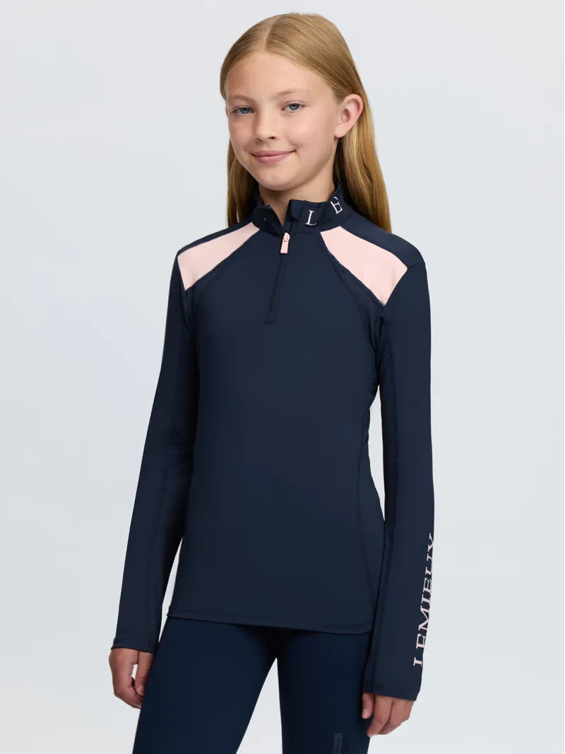 LeMieux Young Rider Mia Mesh Base Layer Navy-2