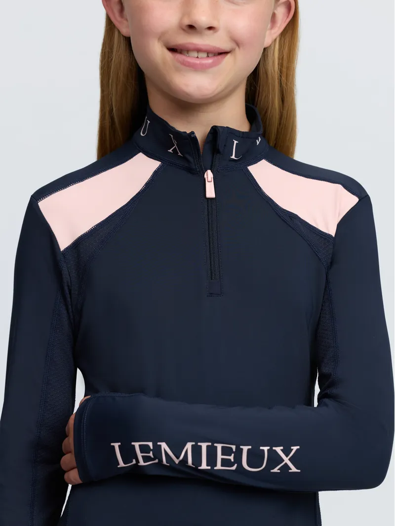 LeMieux Young Rider Mia Mesh Base Layer Navy-5