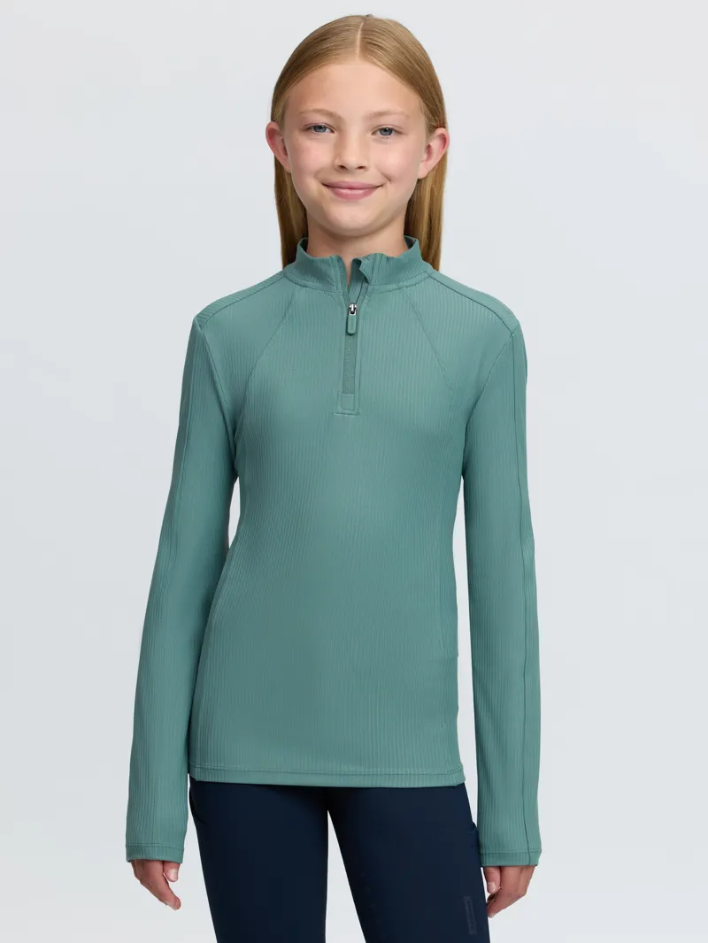 LeMieux Young Rider Raye Ribbed Base Layer Aloe