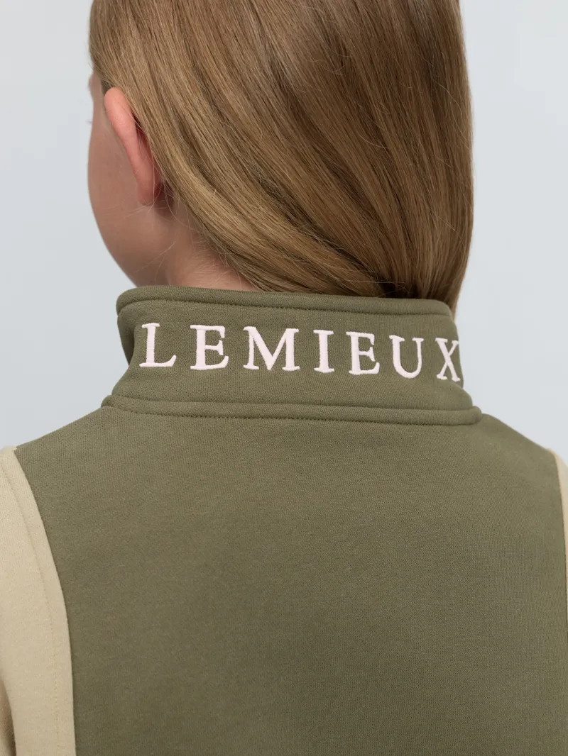 LeMieux Young Rider Viola Quarter Zip Sweat Willow Green-4
