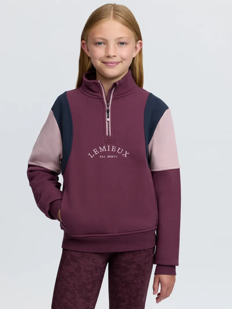 LeMieux Young Rider Viola Quarter Zip Sweat Bramble