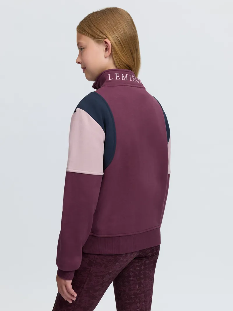 LeMieux Young Rider Viola Quarter Zip Sweat Bramble-1