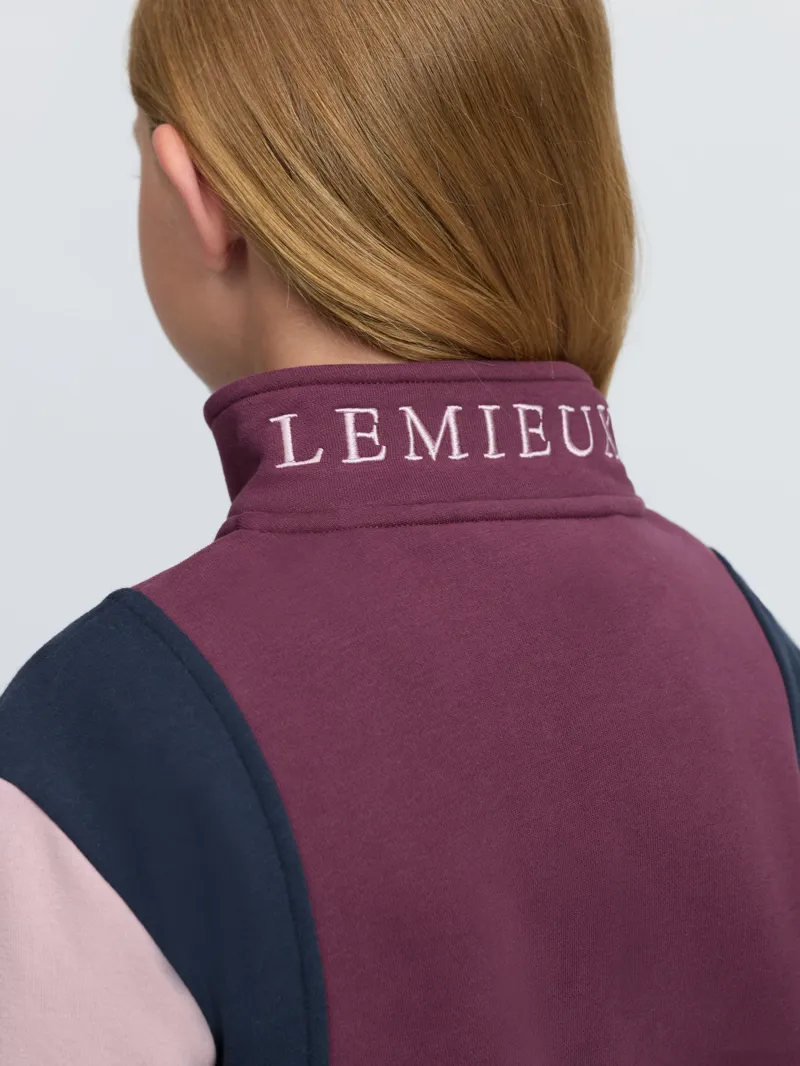 LeMieux Young Rider Viola Quarter Zip Sweat Bramble-4