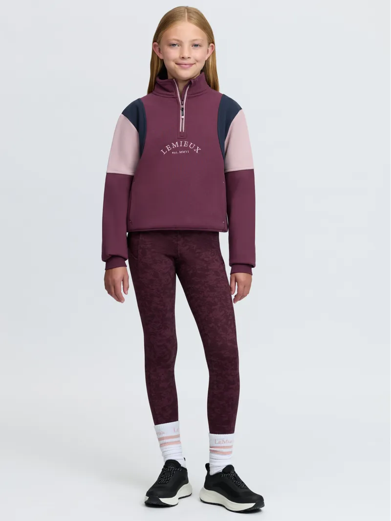 LeMieux Young Rider Viola Quarter Zip Sweat Bramble-5