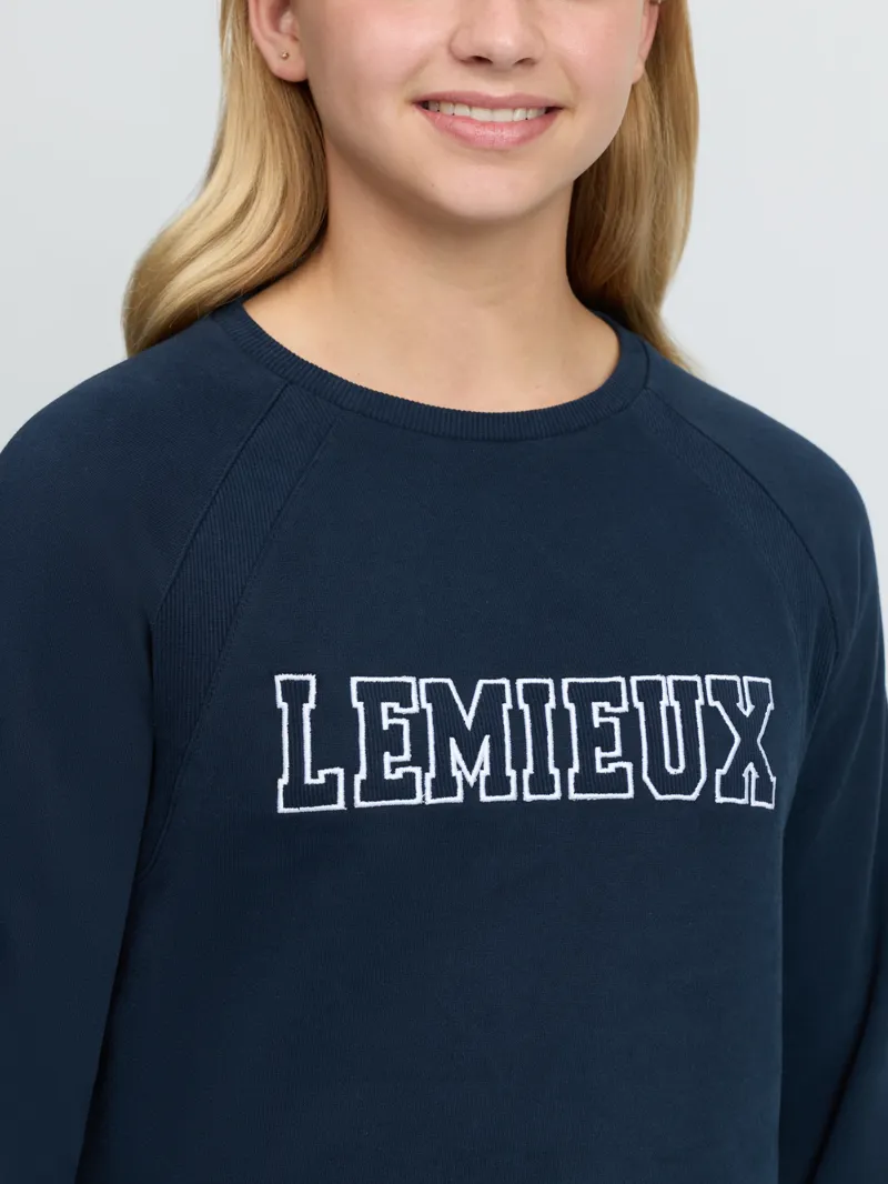 LeMieux Young Rider Shay Varsity Crew Navy-3