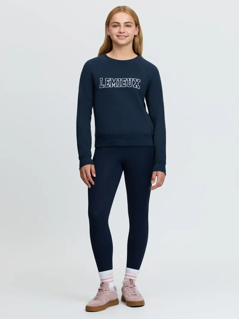 LeMieux Young Rider Shay Varsity Crew Navy-5