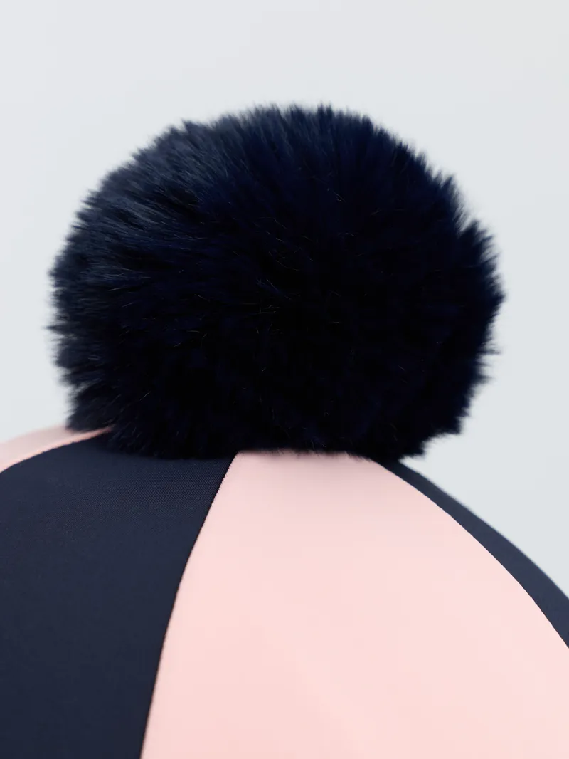 LeMieux Harlequin Hat Silk - Navy/Petal-1