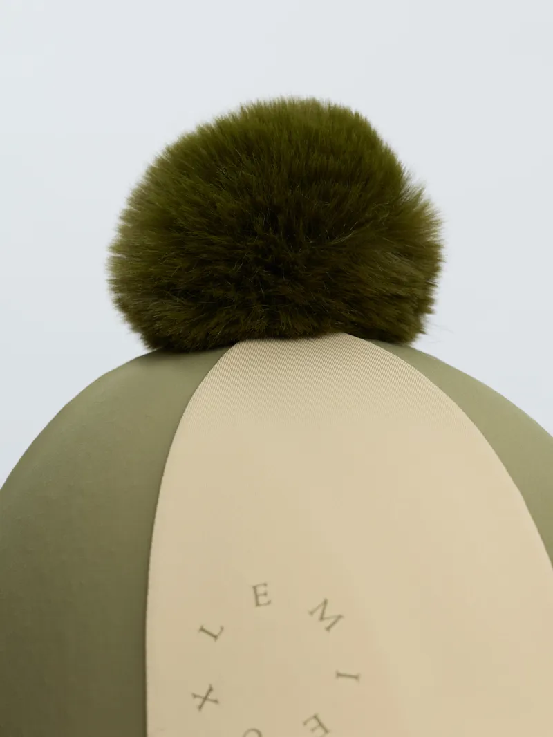 LeMieux Harlequin Hat Silk - Willow/Pear-1