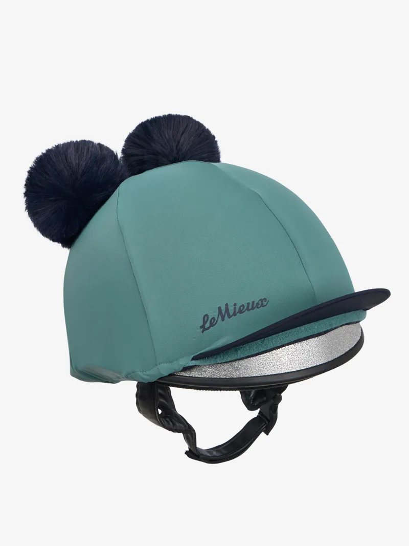 LeMieux Mini Double Pom Hat Silk - Navy/Aloe