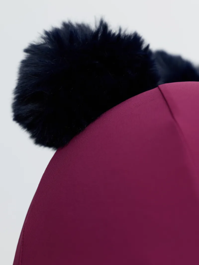 LeMieux Mini Double Pom Hat Silk - Blackberry-1