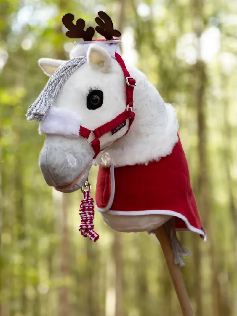 LeMieux Hobby Horse Christmas Rug Set Red-1