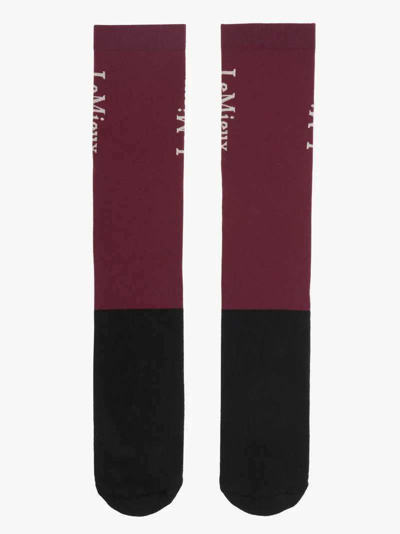 LeMieux Competition Socks 2 pack - Blackberry-1