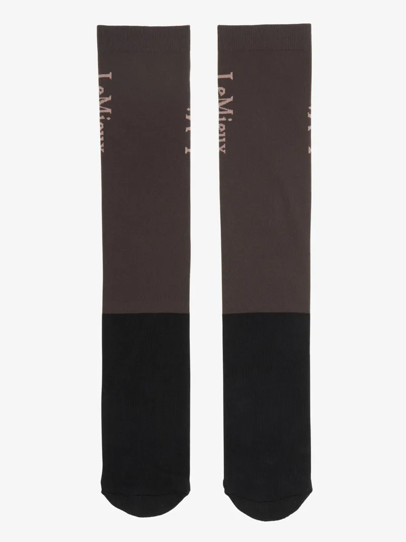 LeMieux Competition Socks 2 pack - Cocoa-1