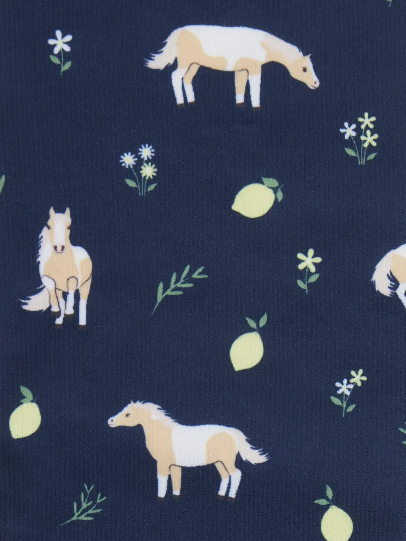 LeMieux Footsie Socks Lemon - Navy-2