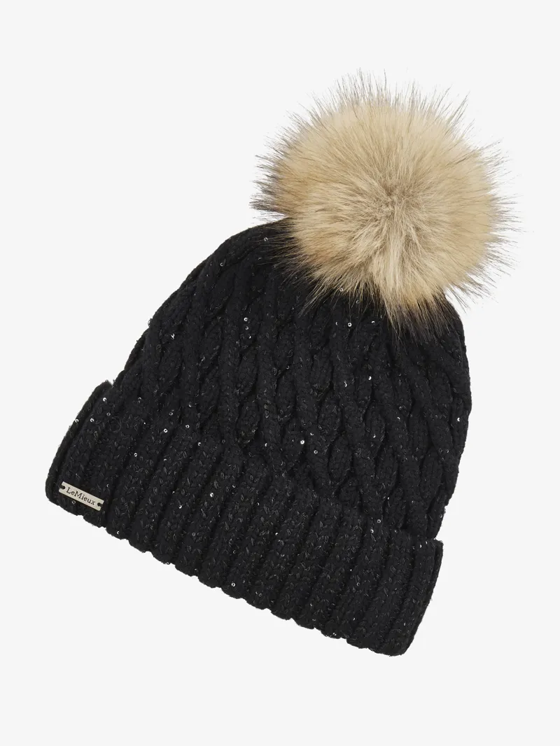LeMieux Bernie Sequin Beanie - Black-2