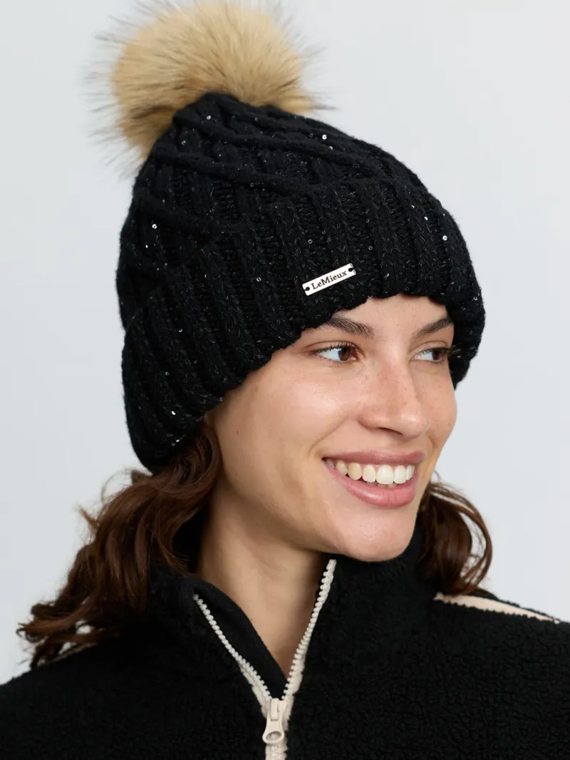 LeMieux Bernie Sequin Beanie - Black