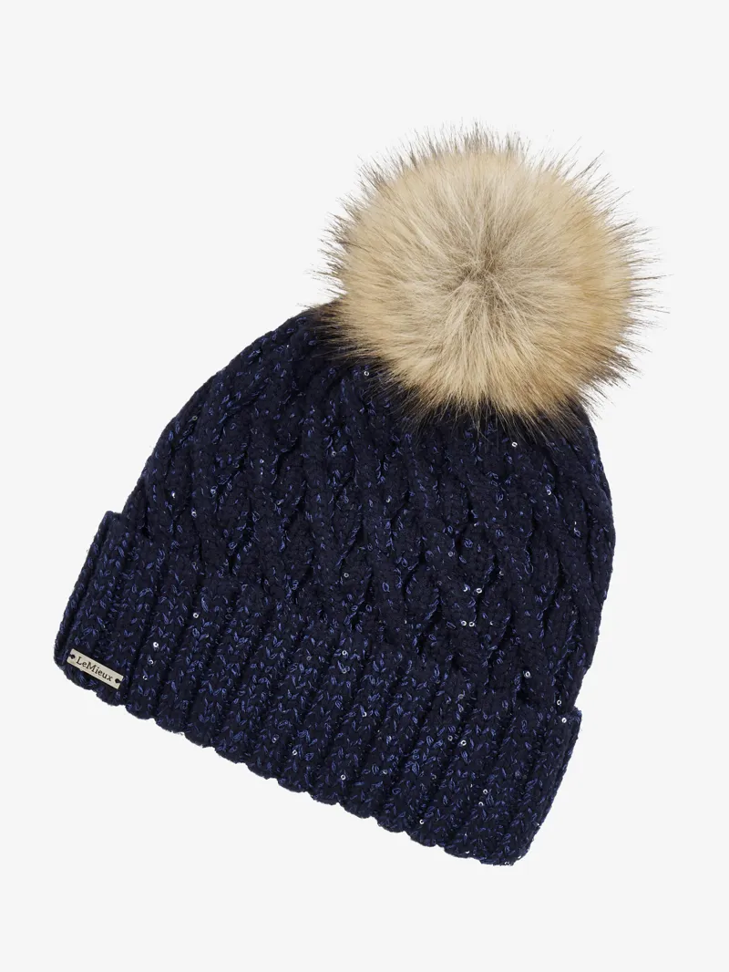 LeMieux Bernie Sequin Beanie - Navy-1