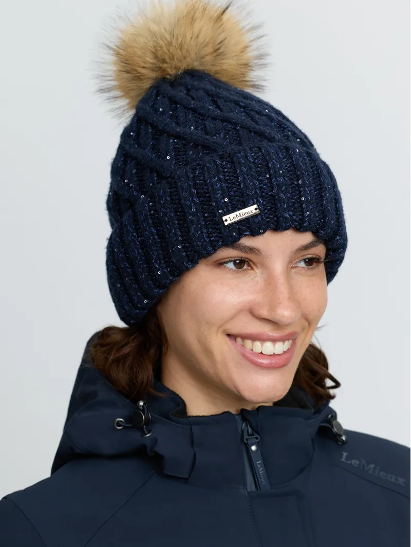 LeMieux Bernie Sequin Beanie - Navy