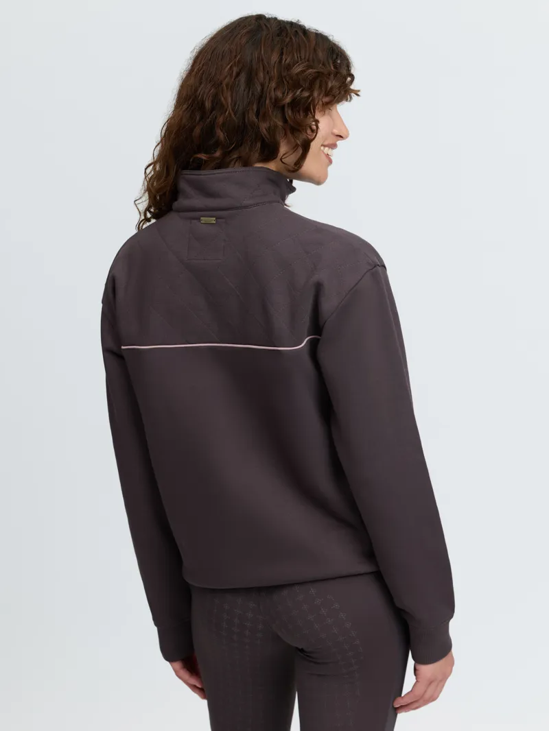 LeMieux Heritage Quarter Zip Sweat - Cocoa-1