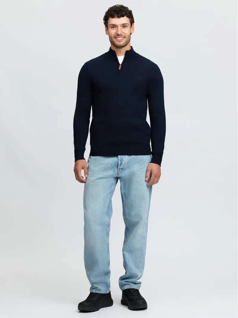 LeMieux Mens Quarter Zip Knit - Navy-5