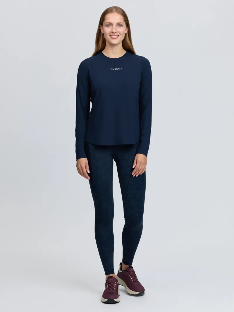 LeMieux Long Sleeve Sports Tee Navy-4