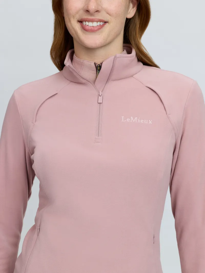 LeMieux Frances Quarter Zip Fleece Wild Rose-4