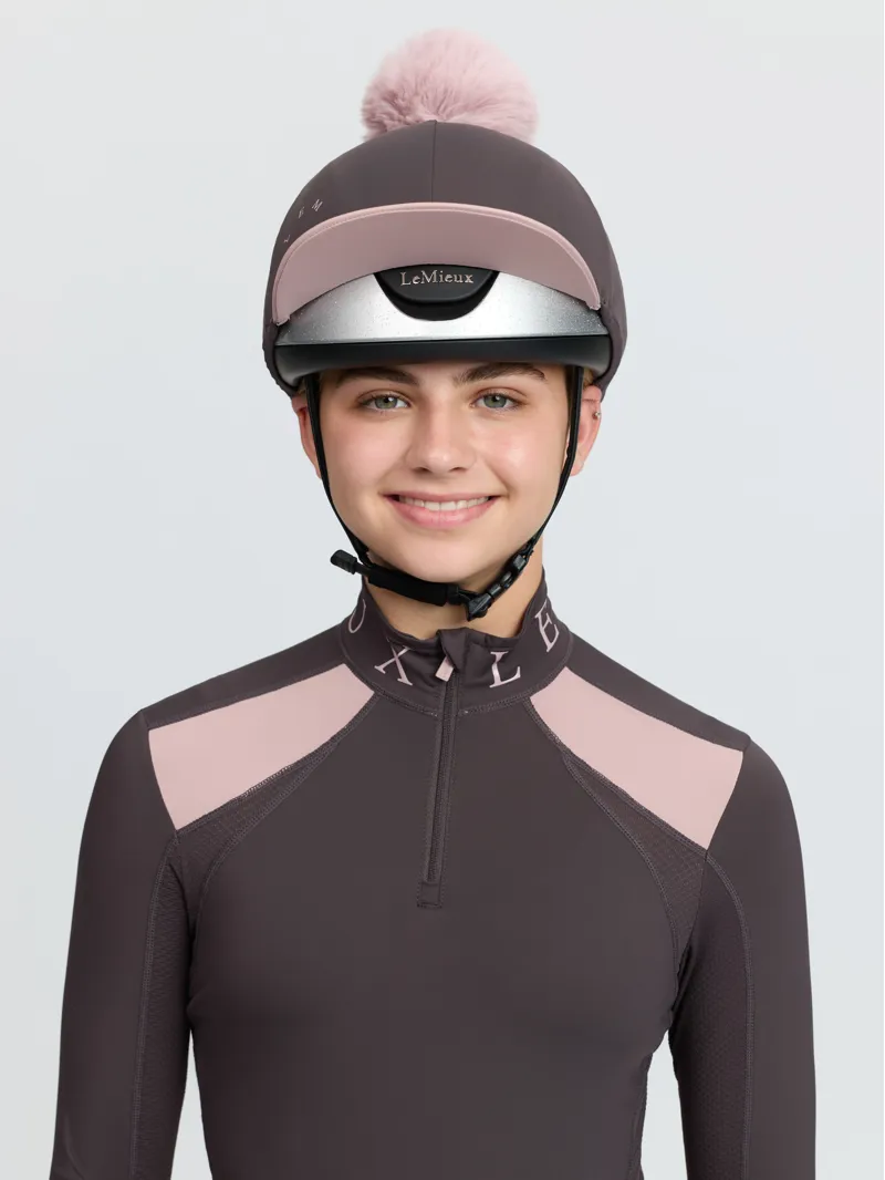 LeMieux Classique Pom Hat Silk - Cocoa-3