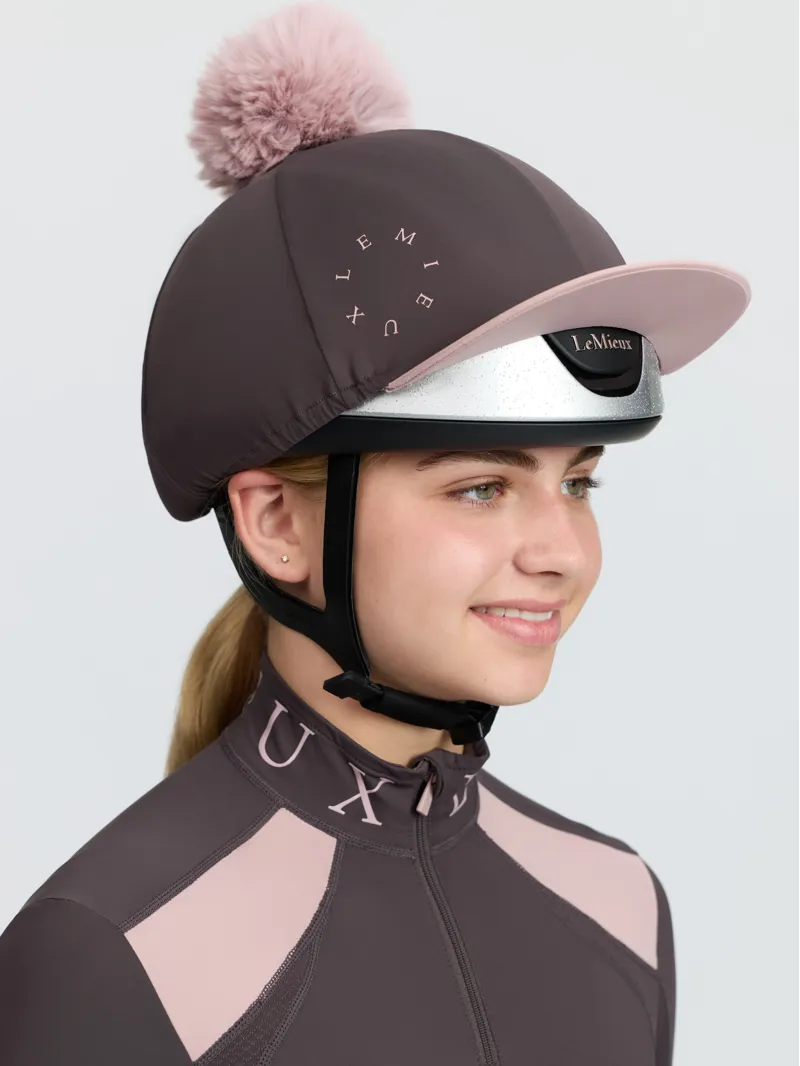 LeMieux Classique Pom Hat Silk - Cocoa-4