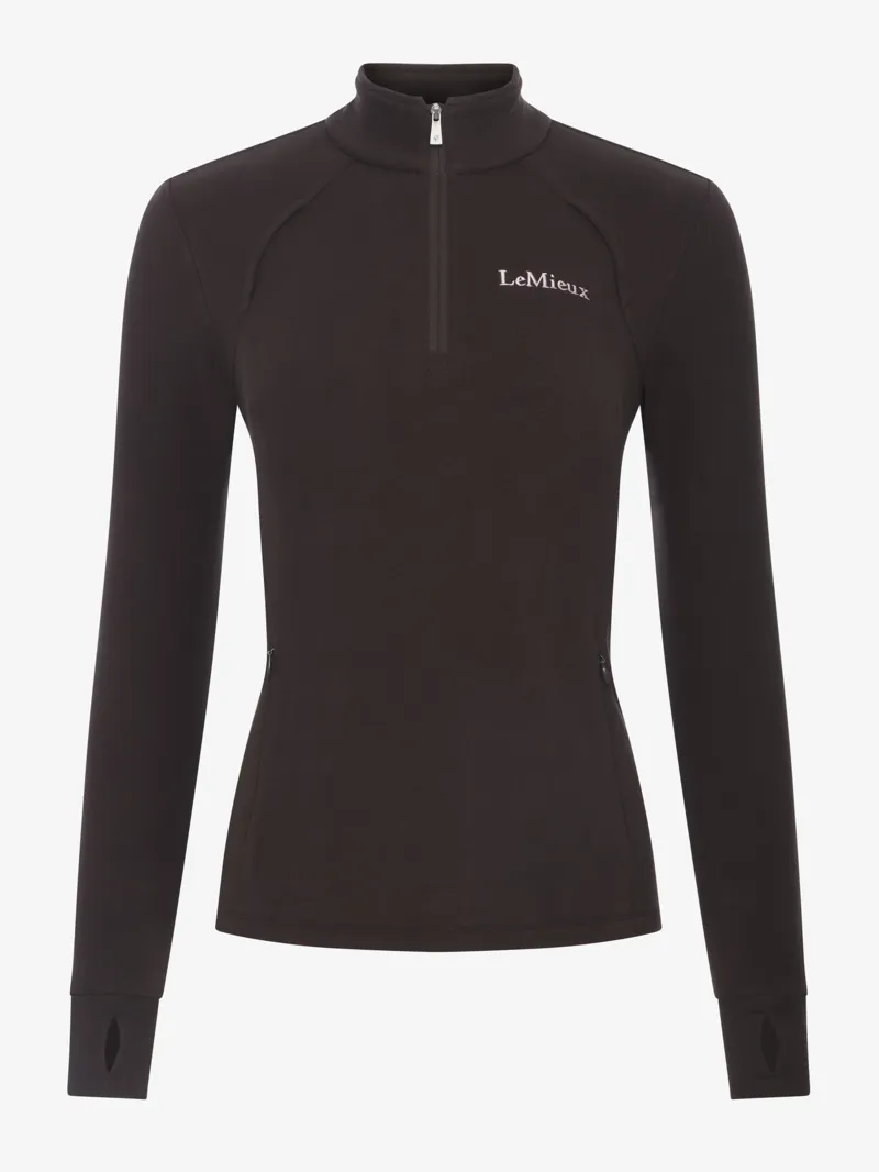 LeMieux Frances Quarter Zip Fleece Cocoa-7