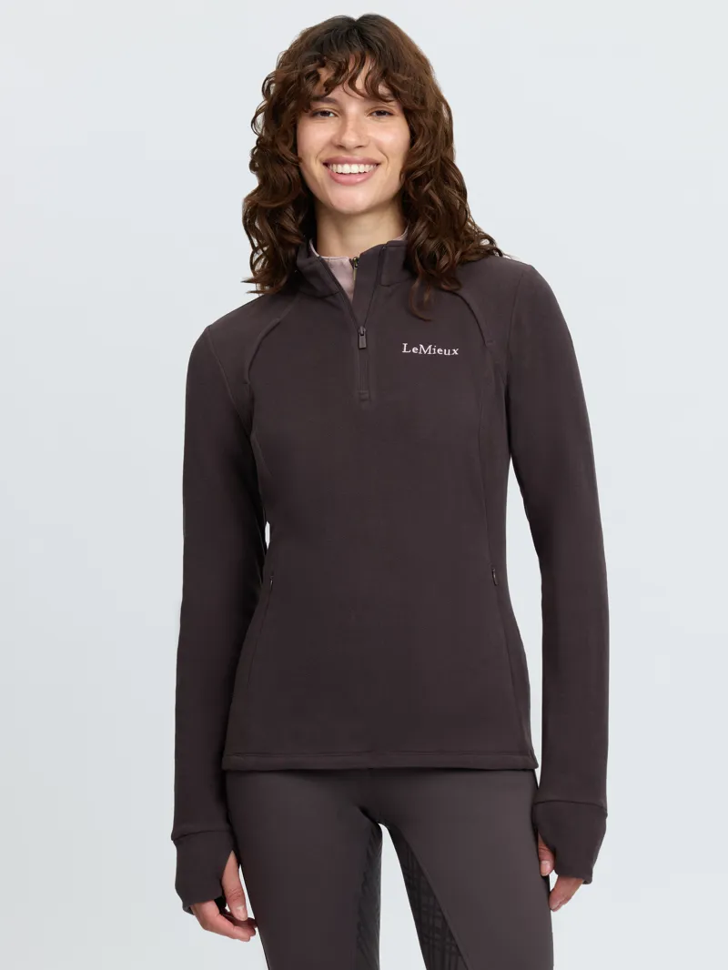 LeMieux Frances Quarter Zip Fleece Cocoa