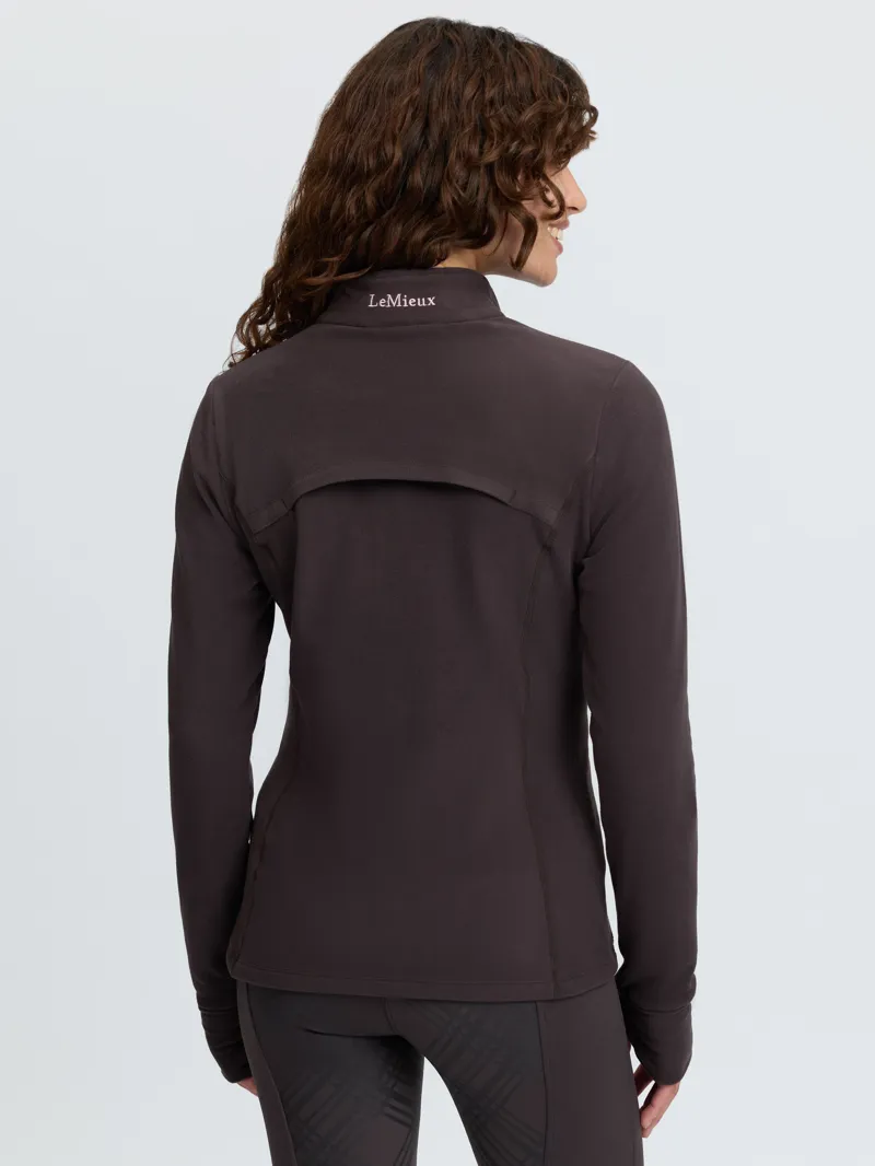 LeMieux Frances Quarter Zip Fleece Cocoa-1