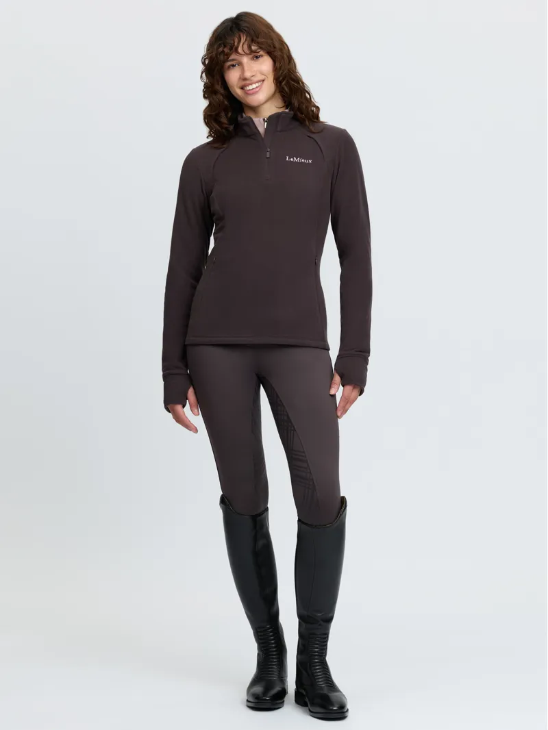 LeMieux Frances Quarter Zip Fleece Cocoa-6