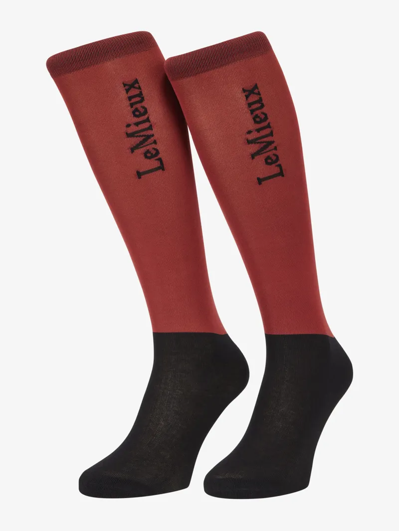 LeMieux Competition Socks 2 Pack - Russet