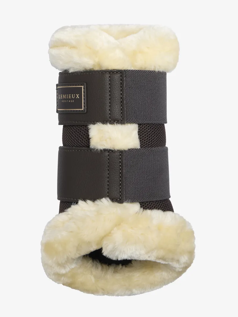 LeMieux Heritage Fleece Edged Brushing Boot - Cocoa-1