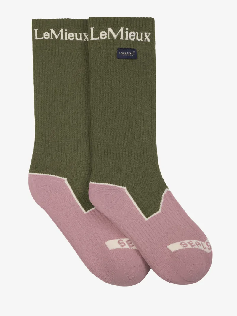 LeMieux x Sealskinz Waterproof Socks - Olive-1