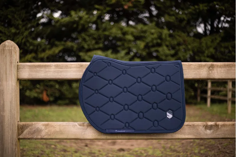 Samshield Spineshield Swarovski Jump Saddle Pad - Navy - Full-4