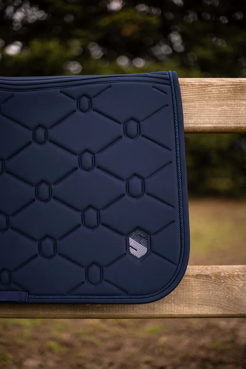 Samshield Spineshield Swarovski Jump Saddle Pad - Navy - Full-6