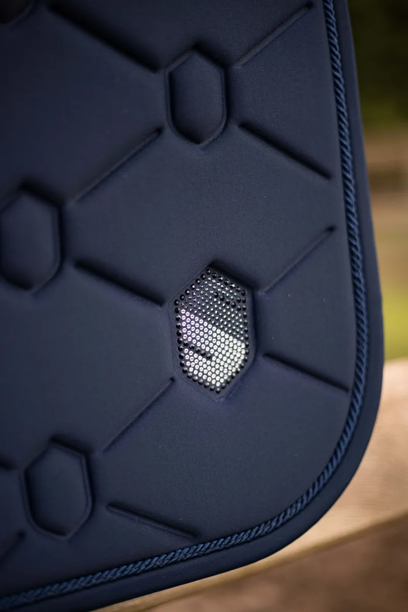 Samshield Spineshield Swarovski Jump Saddle Pad - Navy - Full-7