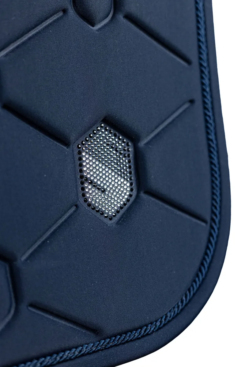 Samshield Spineshield Swarovski Jump Saddle Pad - Navy - Full-2