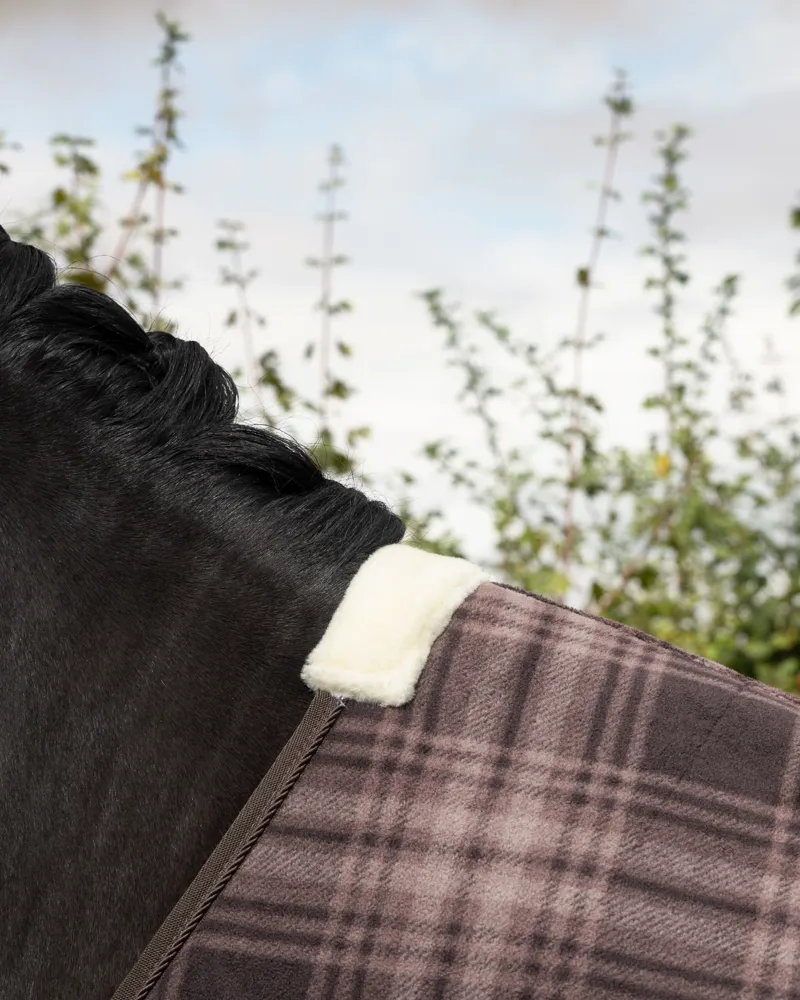 LeMieux Heritage Check Fleece Rug - Cocoa-2