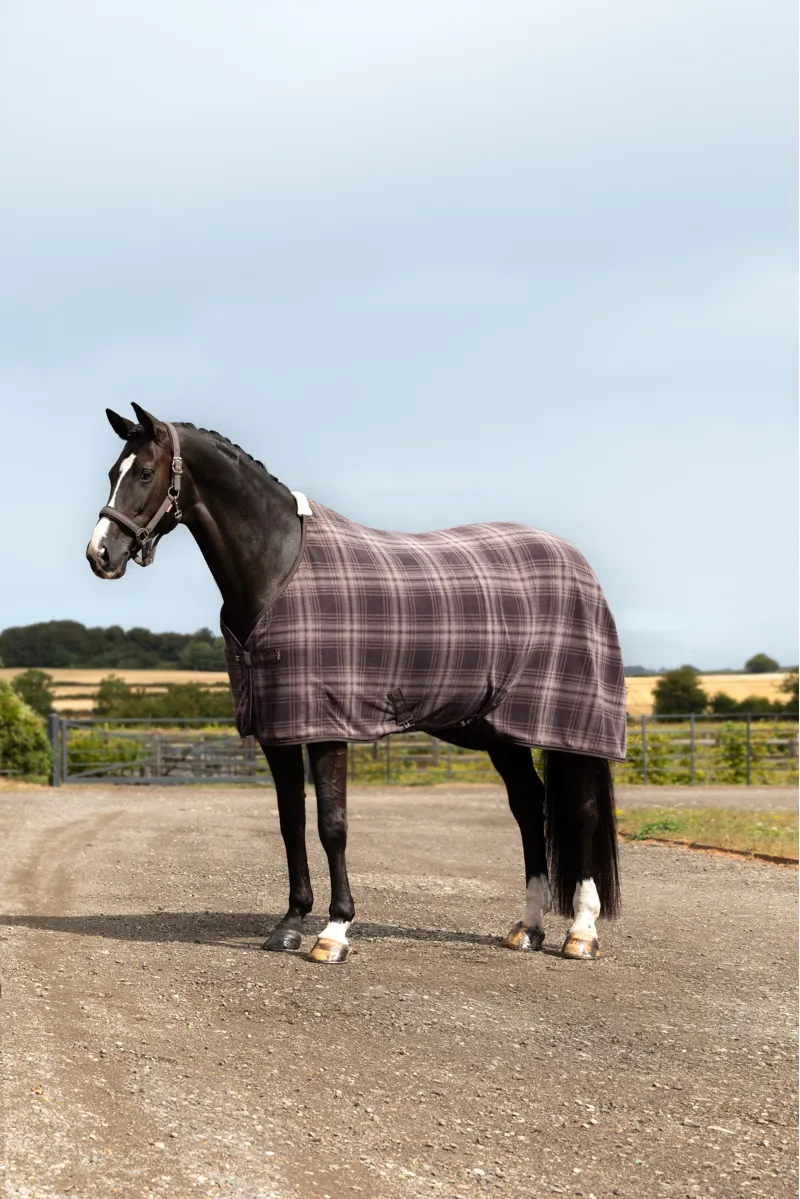 LeMieux Heritage Check Fleece Rug - Cocoa