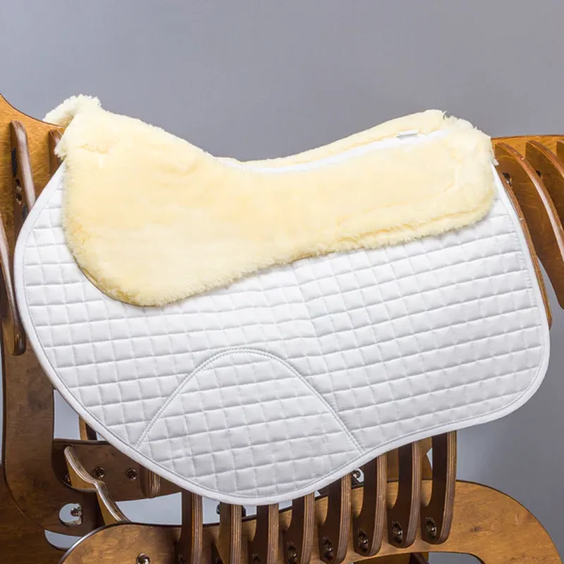 Prolite Half-lined Fleece Adjustable Jump Saddlecloth - White-2
