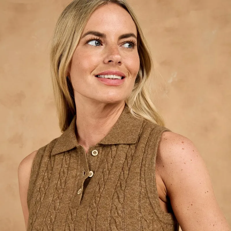 Toggi Kessel Sleeveless Cable Knit Top - Bronze-3