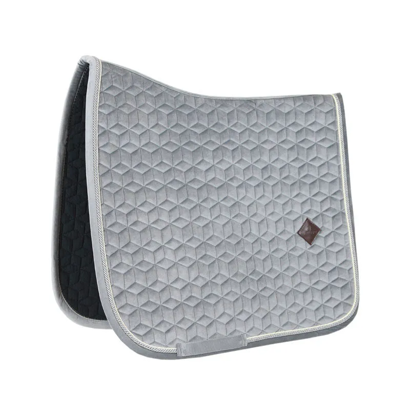 Kentucky Basic Velvet Dressage Saddle Pad - Grey 